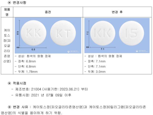 [제뉴원사이언스]의약품낱알식별 변경 알림(케이토스정)_2.png