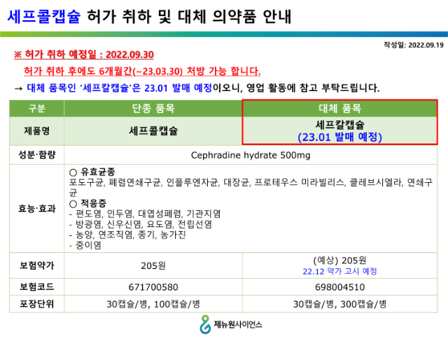 세프콜캡슐(세프라단수화물)단종 공지_220919_1.png